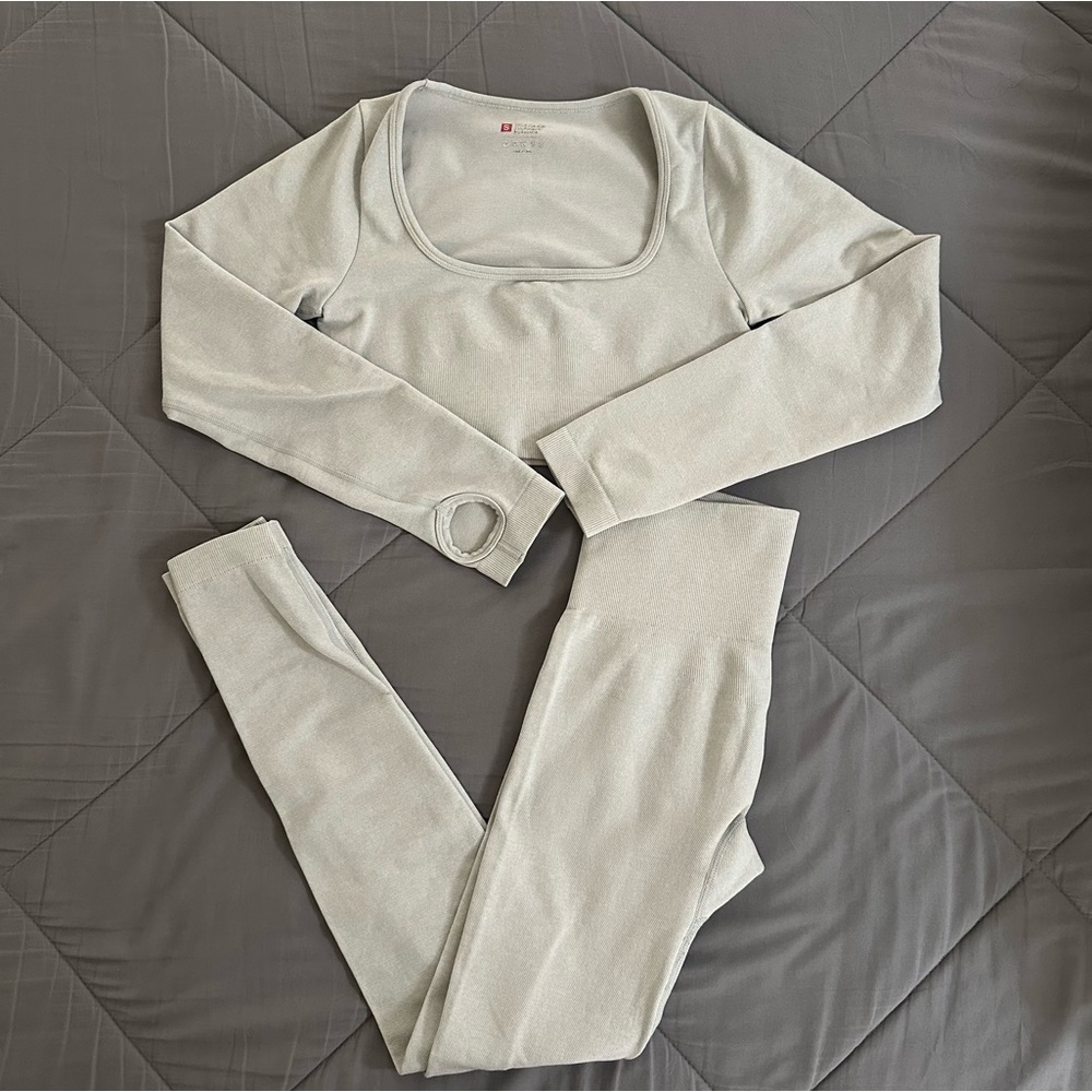 Grey/ Blue Workout Set